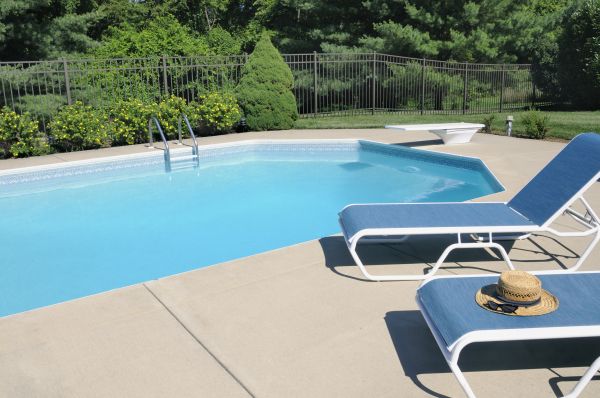 Poolside Concrete Installation in American Fork